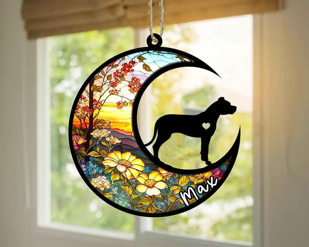 Personalized Dog Memorial, Custom Name Dogo Argentino Dog Christmas Ornament with Name, Custom Breeds, Pet Loss Light Catcher, Gifts for Lovers Loss of Pet Sympathy on Mothers Day Christmas