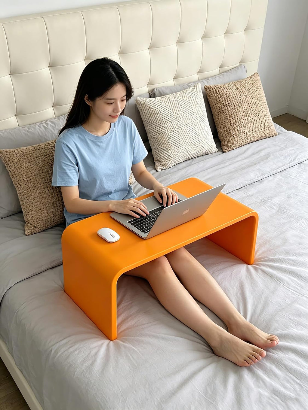 Acrylic 24 inch Small Table-Multipurpose Modern Furniture for Use as Lap desks, Acrylic Side Table or End Table in Living Rooms, Sofa,Bedrooms and Offices