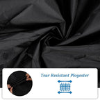 Round BBQ Grill Cover for 22 Inch Charcoal Grills Waterproof, Fade Resistant, UV Resistant Kettle BBQ Grill Cover with Hook & Loop Strap, Dome Smoker Cover, Black (22in)