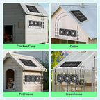 New 5.5" Solar Fan 3 Kit, 35W Solar Powered Exhaust and Intake Greenhouse Fan Outdoor Waterproof, 16.5ft Cord, Strong Airflow, for Chicken Coop Shed Pet House Air Circulation and Ventilation