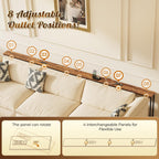 Huuger 118 Inch Sofa Table with Power Outlets, Skinny Behind Couch Table | 5.9 Inch Narrow Entryway Table, Extra-Long Console Table, Behind the Couch Table with Outlet for Living Room, Rusitc Brown