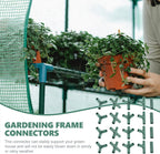 Yardwe 20Pcs Greenhouse Frame Connector, 5 Types Gardening Frame Pipe Fitting Plastic Joint Connectors for Stable Plant Support and Greenhouse Construction, 16mm