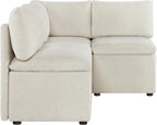 CHITA Breakfast Nook Bench with Storage, Upholstered Dining Bench with Back, Corner Kitchen & Dining Banquette Seating Nook, Dining Settee, L Shaped 4 Seats, Fabric in Linen