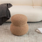 Snowman Stool, Seat Body Width 14.56 Inches, Round Belly, Playful Cute, Suitable for Any Space,Soft Stool