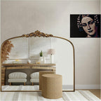 Vintage Gold Mirror 36"X30" Arched Antique Wall Mirror | Metal Frame, HD Tempered Glass, Include Wall Mount Screws,Ideal for Entryway, Fireplace, Living Room, Hallway or Wall Decor