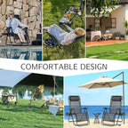 Alpen Zero Gravity Lounge Chair Set of 2, Patio Chair Folding Lounge Chairs for Outside, Portable Camping Chairs with Pillow and Cup Holder, Outdoor Recliner for Beach Outdoor Camping, Black