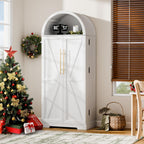 65" H Pantry Cabinet, Kitchen Pantry Storage Cabinet with Doors and Shelves, Freestanding Buffet Cupboards Sideboard for Kitche, Living Room and Dinning Room, White