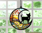 Personalized Dog Memorial, Custom Name Chihuahua Dog Christmas Ornament with Name, Custom Breeds, Pet Loss Light Catcher, Gifts for Lovers Loss of Pet Sympathy on Mothers Day Christmas