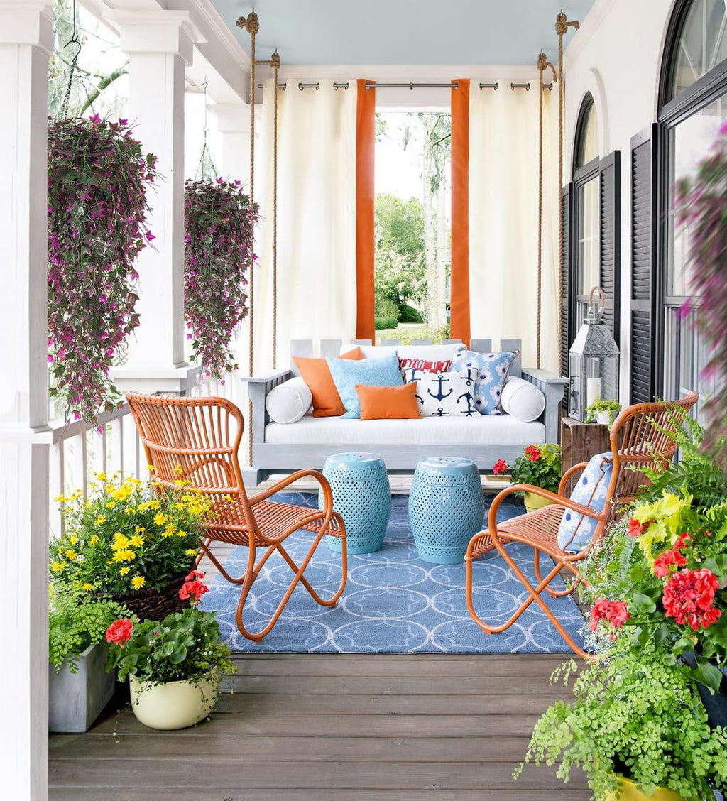 RECUTMS Artificial Hanging Plants Fake Ivy Plant Faux Plants Hanging UV Resistant Artificial Plants for Outdoor Garden Porch Decor Indoor Table Wall Room Office Decoration(Fuchsia)