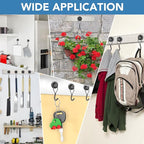 DIYMAG Swivel Swing Magnetic Hooks,Black Strong Heavy Duty Neodymium Magnet Hooks - Great for Your Refrigerator and Other Magnetic Surfaces