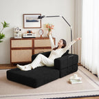 37.4in Convertible Sofa Bed, Corduroy Couch Bed, Futon Sleeper Sofa Pull Out Bed, Foldable Couch for Living Room Apartment, No Assembly Required