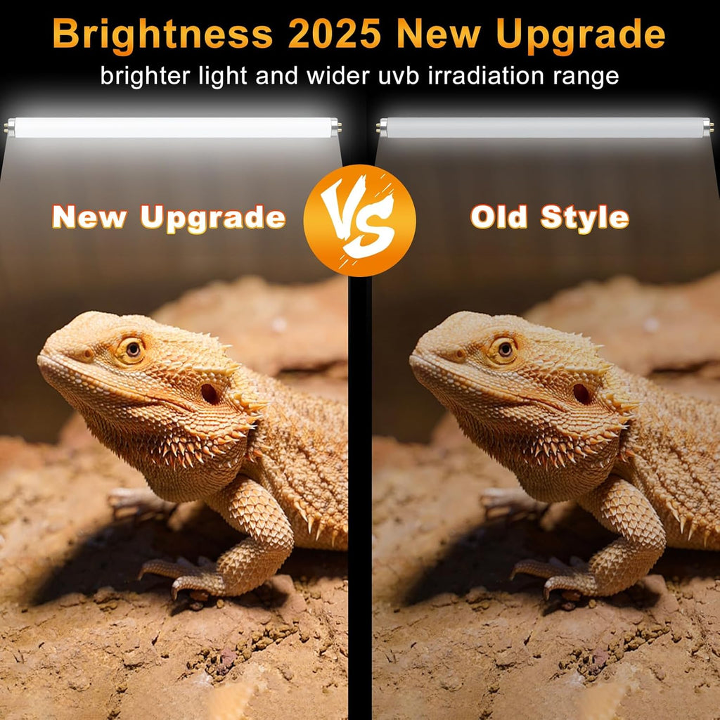 LUCKY HERP T8 30W UVB 10.0 Reptile Light, UVA UVB Reptile Light Bulb 2 Pack, Fluorescent Lamp for Reptiles Amphibians Lizards Chameleons