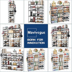 Mavivegue 10 Tiers Shoe Rack, Large Storage Space, 55-60 Pairs, White, Polypropylene