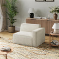 Novilla Modular Sectional Sofa, No Assembly Cloud Sectional Couch with Smarts Coil® Support, Chenille Fabric Sectional Sofa, Couch for Living Room Apartment, Beige (Right-Arm Chair)