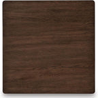 Benjara Reem Side End Table, Square Geometric Hourglass, 28 Inch Dark Brown