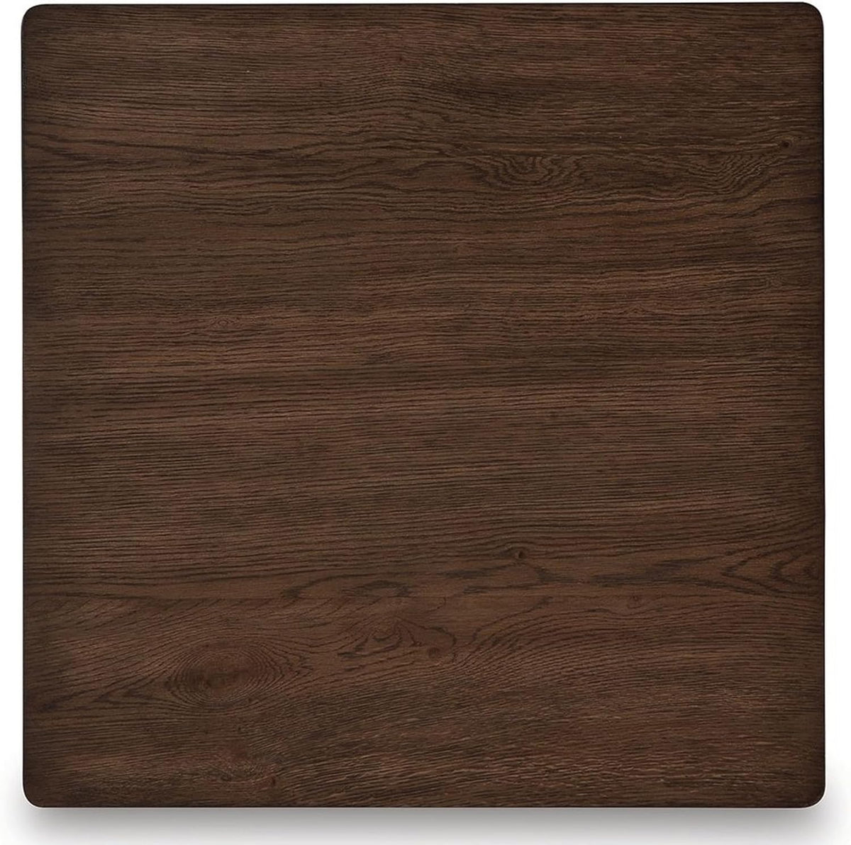 Benjara Reem Side End Table, Square Geometric Hourglass, 28 Inch Dark Brown