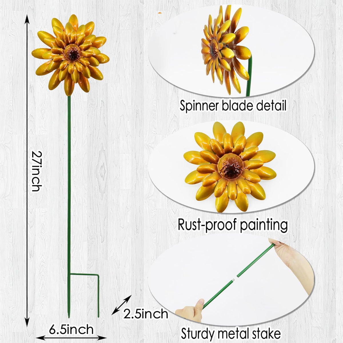 5 Pack Fall Metal Yard Stakes Decor, Autumn Yard Stakes Wind Spinners Outdoor Clearance, Fall Garden Stake Decorative, Wind Spinner Stake Outside Garden Lawn Ornaments, Harvest Festival Gift