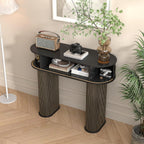 Round Modern Console Table, Mid Century Sofa Table
