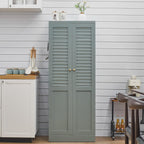 Freestanding Pantry Cabinet with 4 Adjustable Shelves for Kitchen | Space-Saving Furniture-Style Design, Durable Steel Construction