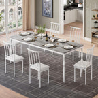 IDEALHOUSE 78 Inch Farmhouse Dining Table for 6-8 People, Rectangular Wood Kitchen Table with Heavy Duty Legs, Kitchen Dining Room Table for Dining Room Kitchen, Wash Grey