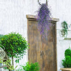 RECUTMS Vine Plant Fake 4 Pcs Ferns Plants Large Faux Artificial Hanging Plants Wall Plants Fake Ivy Room Decor Home Garden Wedding Party Indoor Outdoor Decorations(Purple 4P)