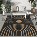 GENIMO Outdoor Rug 8' x 10' Waterproof for Patio Clearance, Reversible Lightweight Plastic Straw Camping Carpet, Large Area Rugs Mats for Rv, Backyard, Deck, Porch, Picnic, Balcony, Mix-Black & Brown