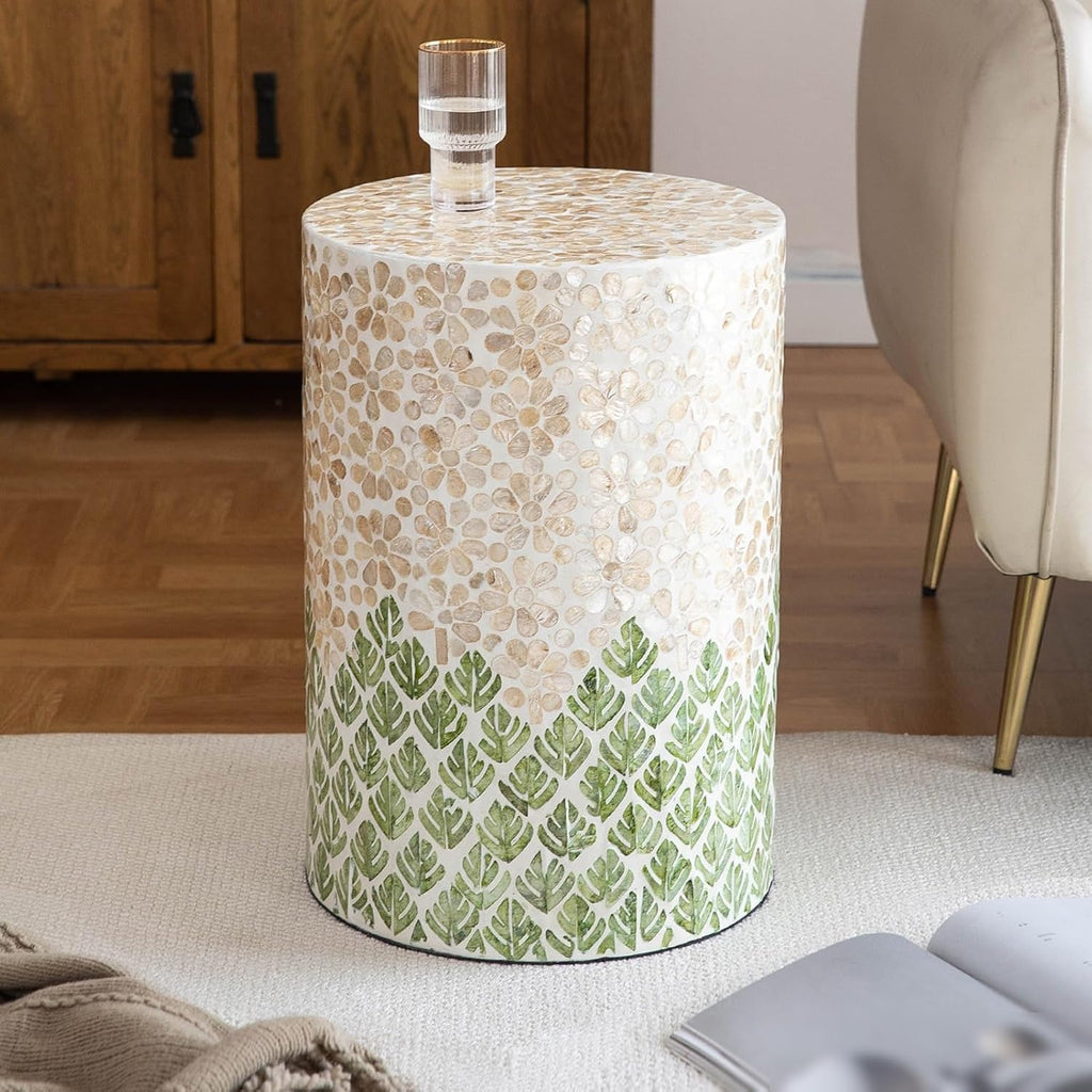 Bedside Side Table, Seashell-Style Side Table, Balcony, Living Room Sofa Corner Table Stool
