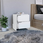 Nightstand with 2-Drawers, End Table with Sturdy Base ﻿,for Small Spaces