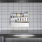 PRO&Family 30" Commercial Stainless Steel Liquor Display Rack, Bar Bottle Organizer, Heavy Duty Countertop & Underbar Shelf for Bars, Restaurants, Home Bar, Beverage Stations