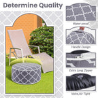 Juexica 2 Pack Inflatable Outdoor Ottoman Pouf Waterproof Round Footrest with Handle D21 x H9 Inch Indoor Outdoor Portable Footstool Pouf for Patio Garden Camping or Home Pool(Classic)