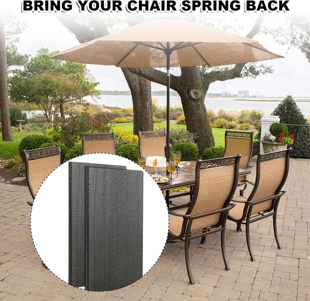 10 Pack Patio Rocking Chair Spring Plates Replacement, Patio Chair Repair Kit Universal Fiberglass Spring for Outdoor Swivel Rocker, 5 x 2.5 x 0.25 Inches