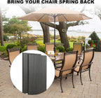 10 Pack Patio Rocking Chair Spring Plates Replacement, Patio Chair Repair Kit Universal Fiberglass Spring for Outdoor Swivel Rocker, 5 x 2.5 x 0.25 Inches