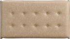 Merax 48.4" Rectangle Tufted Upholstered Cocktail Ottoman, Leather Ottoman Coffee Table, PU Leather Ottoman for Living Room, Bedroom, Office,Taupe Brown