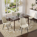 Miereirl Dining Chairs Set of 4, Modern Upholstered Dining Chairs, Kitchen Chairs with Cushioned Seat and Back, Armless Side Chairs with Metal Legs for Dining Room Kitchen