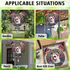 French Bulldog Dog Ears Wind Spinner, French Bulldog Wind Spinner Hanging for Yard and Garden