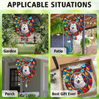 American Eskimo Dog Ears Wind Spinner, American Eskimo Wind Spinner Hanging for Yard and Garden (American Eskimo)