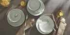 Oneida 895952 Terrazzo Melamine Mint 12 Piece Dinnerware Set, Lightweight Melamine Material