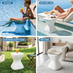 18" Pool Stool for Underwater, Pre-Weighted No-Assembly in-Pool Bar Stool, Adjustable Feet, Vinyl-Safe for Underwater Seating, Swim Up Chair for Shallow Sun Shelf (1 Pack)