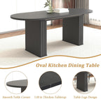 Extendable Dining Table Set of 4, Black Oval Dining Room Table & 4 Black Velvet Dining Chairs with Wood Leg, 62.99"-78.74" Kitchen Table and Chairs Set, Modern 5 Piece Dining Set