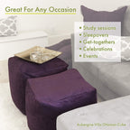 Majestic Home Goods Sea Horse Indoor/Outdoor Bean Bag Ottoman Pouf Cube, 17" L x 17" W x 17" H, Navy