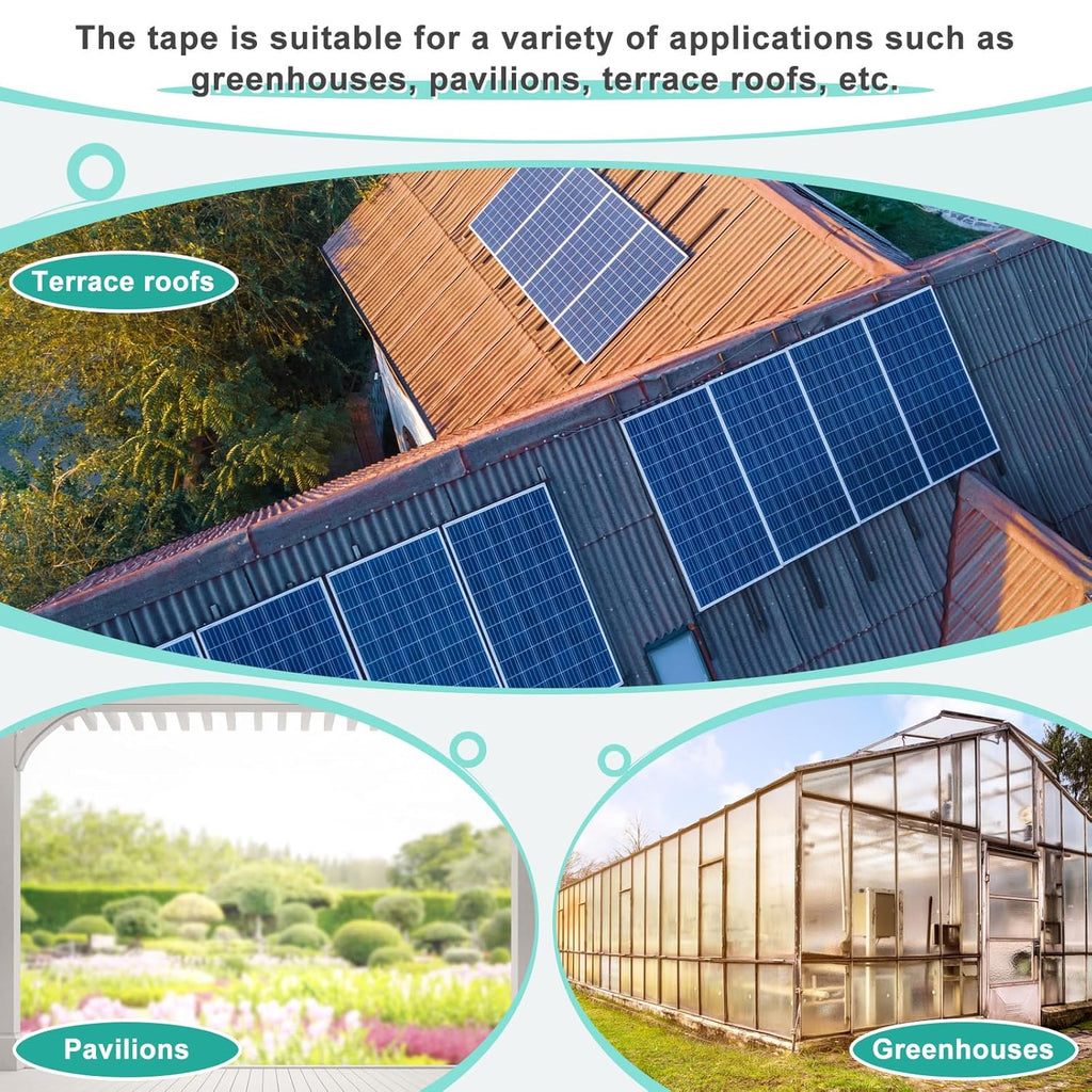 Frienda 2 Roll 82 ft Vented Polycarbonate Tape Dustproof Waterproof Self Adhesive Greenhouse Tape UV Heat Resistant for Polycarbonate Greenhouse Panel Roofing Multi Wall Panels Outdoor Repairs (25 mm)