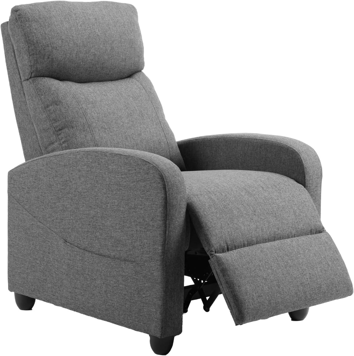 OLIXIS Recliner Chair for Adults, Home Theater Seating with Lumbar Support | Fabric Reclining Sofa Chair Seat for Living Room, Recliners, Gray