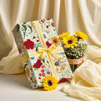 WRAPAHOLIC Floral Wrapping Paper Roll - Mini Roll - 17 Inch x 33 Feet - Wild Flower Wrapping Paper, Perfect for Girls Women Birthday, Wedding, Bridal Shower