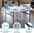 LIFETIME Round Folding Tables 42673 White 72-inch Plastic Top 4 Pack