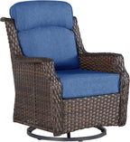 Outdoor Swivel Rocker Chair with 6" Thick Cushions | 6" ultra-thick cushions, 360° smooth swivel & rocking, ergonomic high back, rustproof frame, easy care