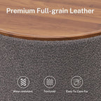 30 Inch Round Storage Ottoman Coffee Table, Modern Boucle Ottoman with Lift Off Lid for Living Room, Bedroom, Corners, Apartments, Gray