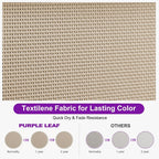 PURPLE LEAF Lounge Chair Outdoor Set of 2 Chaise Lounge w/Wheels, Khaki | Quick & Easy Assembly, Quick-dry Mesh Keeps You Cool, UV-proof Weave Keeps Color Vivid, Rustproof Frame Lasts Years