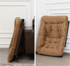 Comfy Saucer Chair for Adults, Set of 2, Soft Faux Fur Bedroom Chair, Accent Dorm Chairs, Flexible Living Room Reading Chairs, Oversized Folding Lounge Seat for Teens, X-Large, Brown