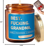 Best Grandma Ever Candle - Funny Grandma Gifts from Grandkids - Lavender Vanilla Soy Candle - Grandma Birthday & Christmas Gift Idea for Grandma from Granddaughter, Grandson or Grandkids