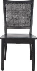 SAFAVIEH Home Collection Margo Coastal Black Dining Chair Set of 2